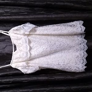 No Boundaries Lace peasant top crochet cream color size L ( 11-13 ) NWT.